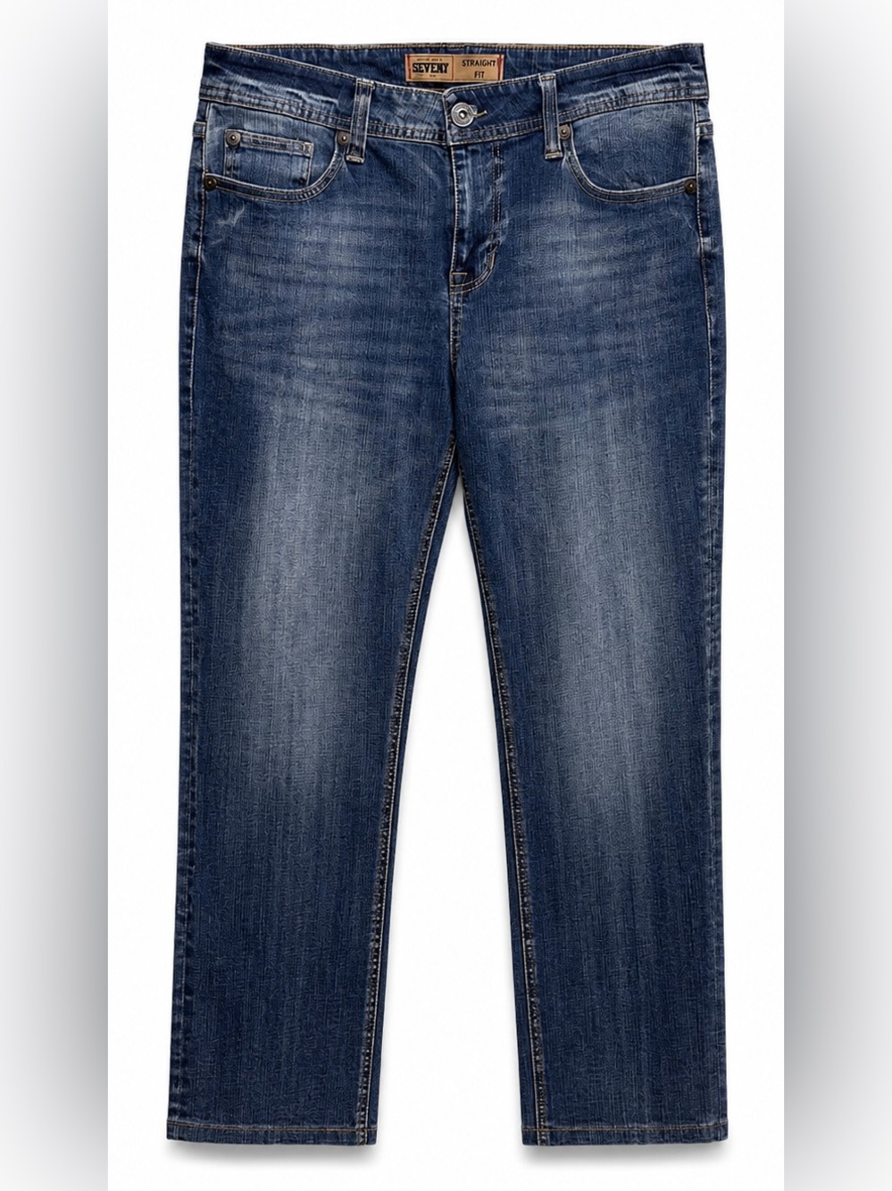 Seven7 Jeans Mens 34x30 Straight Fit Medium Wash Stretch Blue Denim